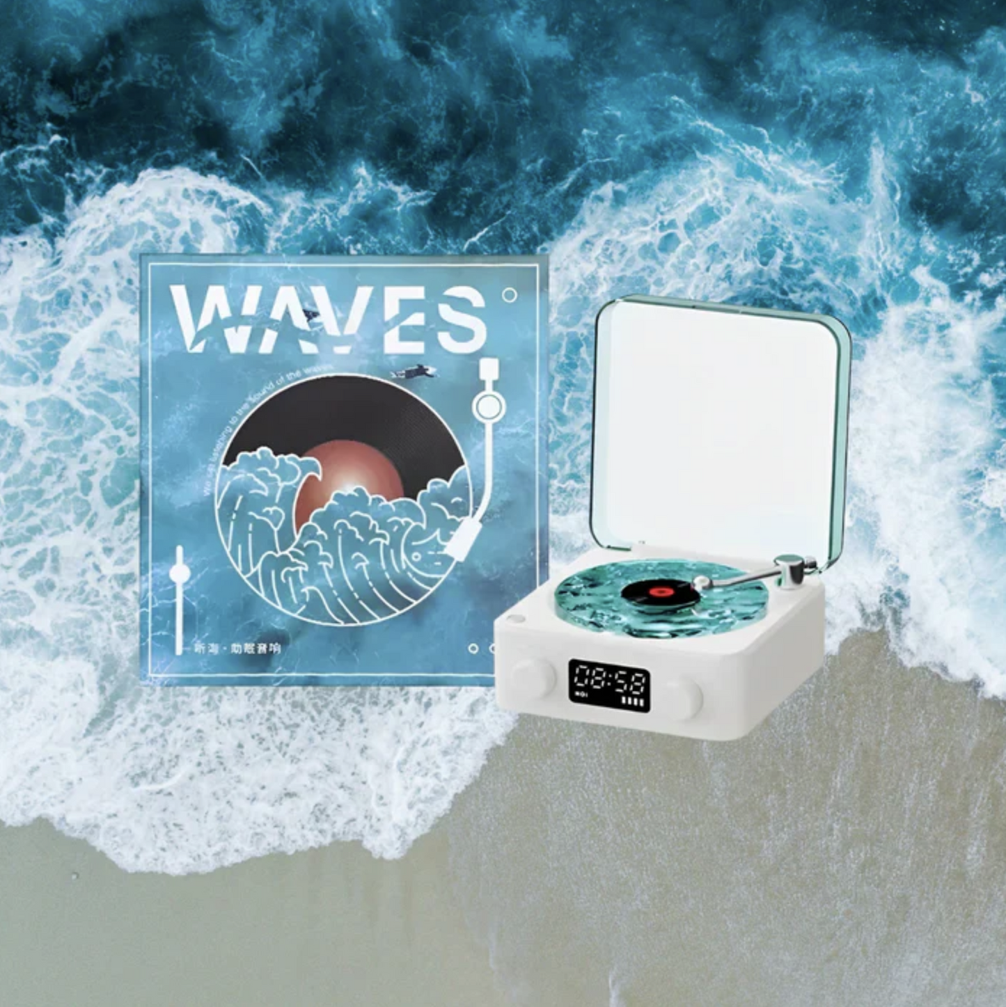 Waves vinyl speaker