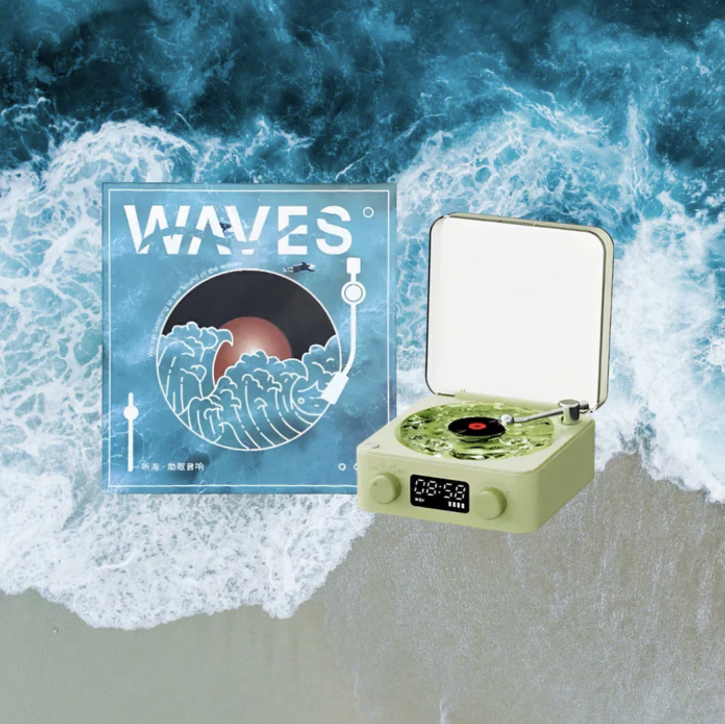 Waves vinyl speaker